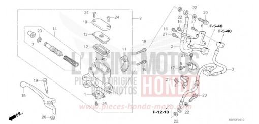 HAUPTBREMSZYLINDER, VORNE ZYLINDER (Z125MA) Z125MAN de 2022